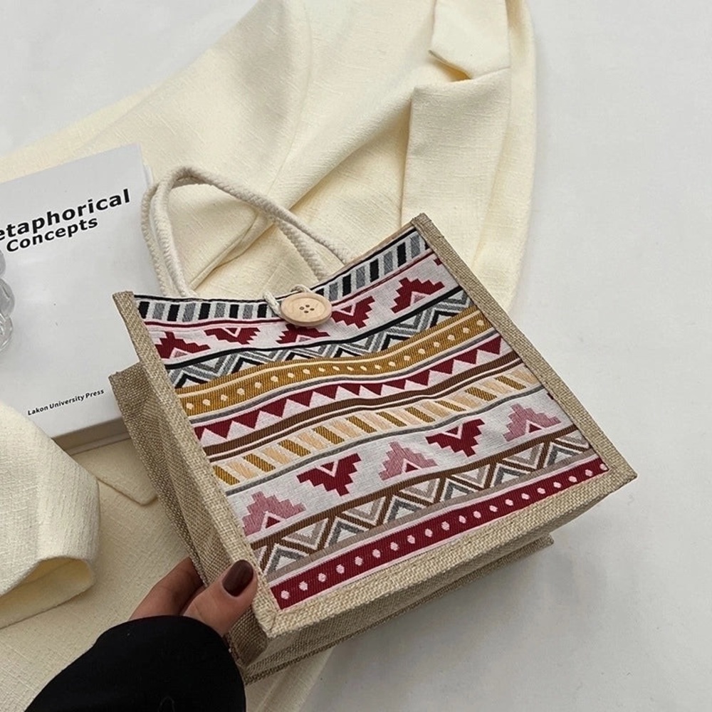 Tribal Patterned Tote Bag